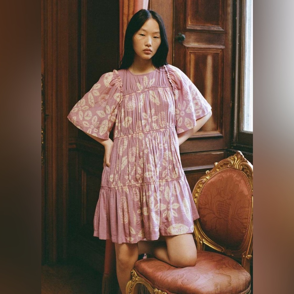 New $450 Sea New York Thea Tie Dye Mini Dress In Purple - Picture 4 of 6